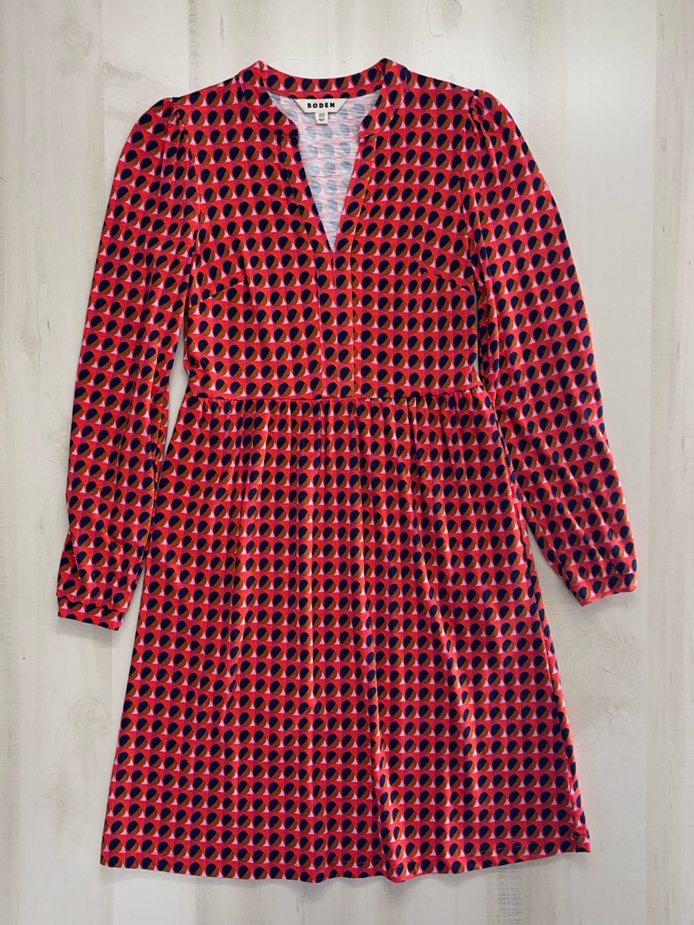 nwot BODEN Naomi jersey printed geometric soft dress work career 4 R